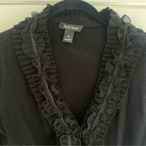 White House Black Market Sweaters - White House Black Market embellished cropped cardigan